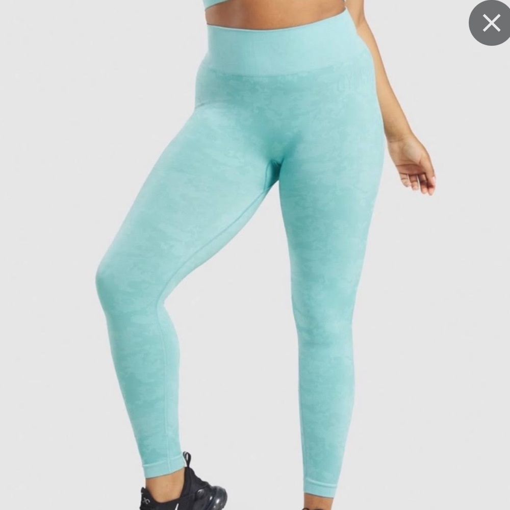 Gymshark Adapt Camo Seamless Leggings - Light Blue